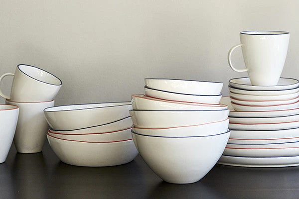 Abbesses Large Bowl Grey Rim - Set of 2 - Image 6