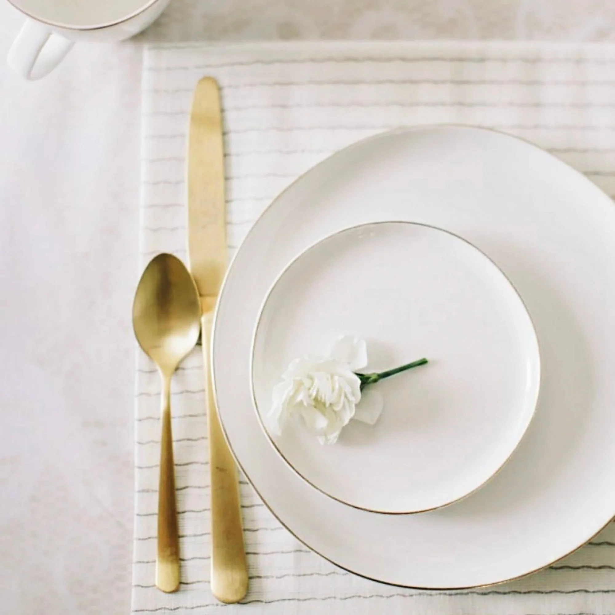 Abbesses Small Bowl Gold Rim - Set of 4 - Image 5