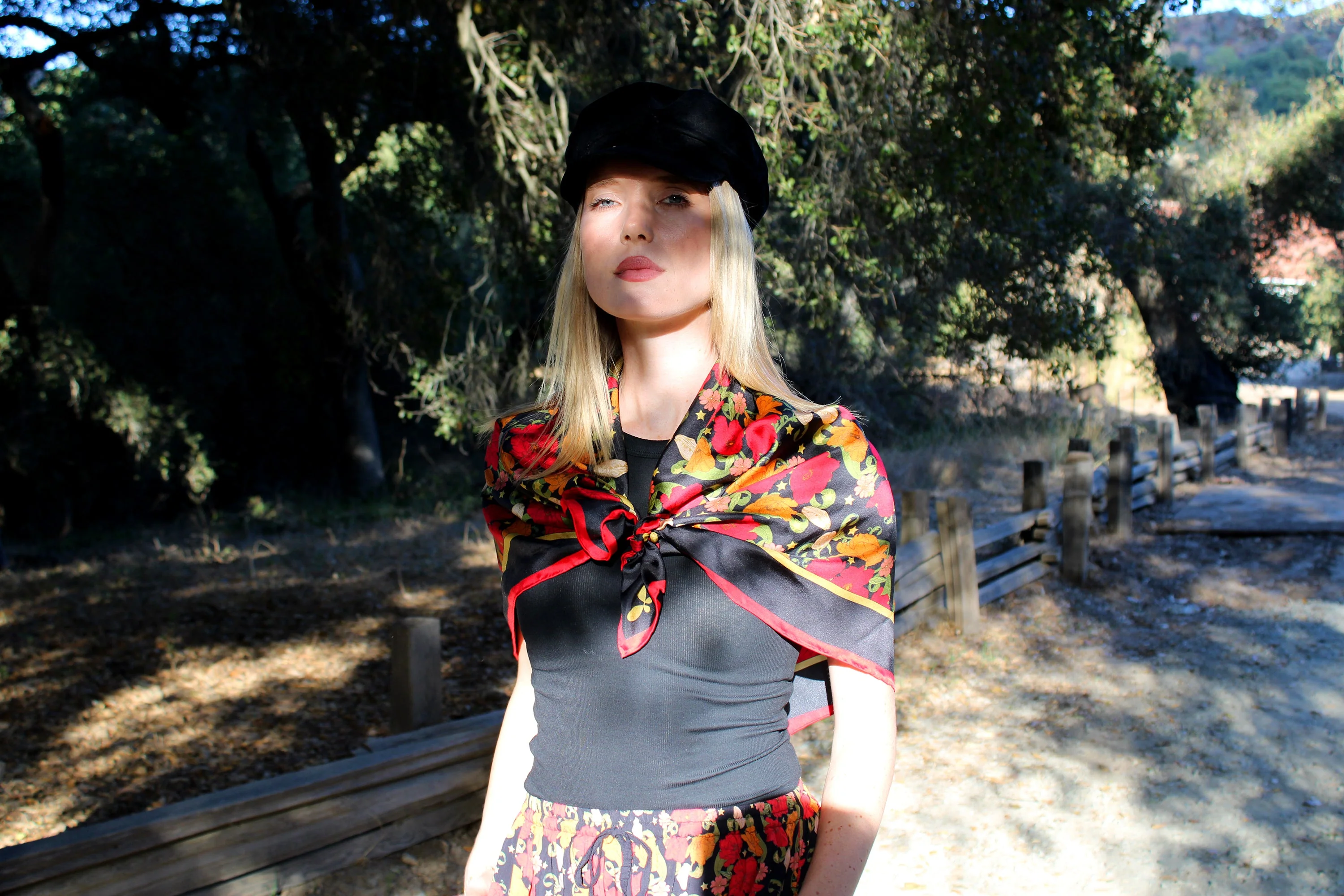 Henelle Large Silk Scarf - Image 16