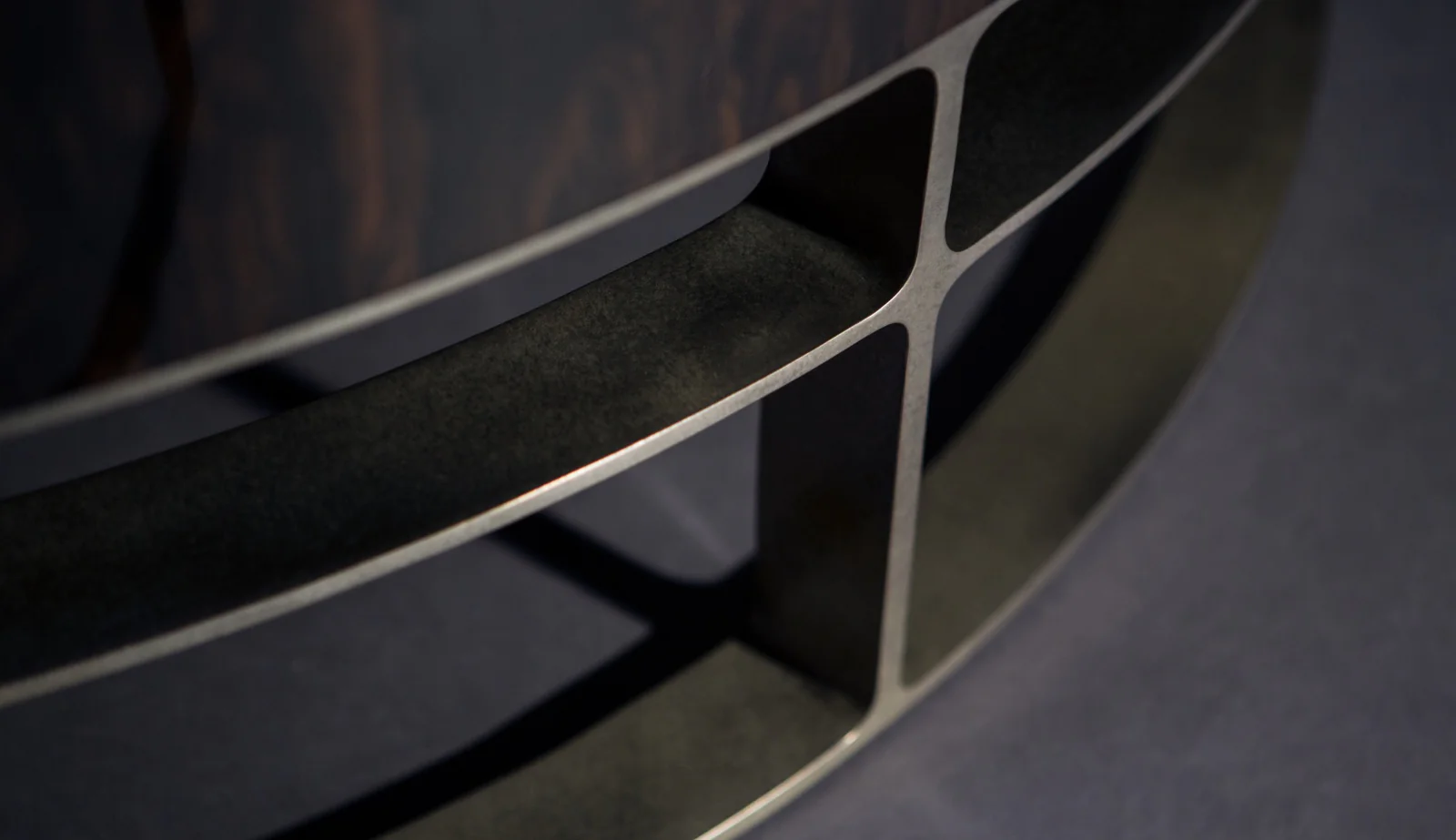 Sisyphus Custom Bronze and Ziricote Coffee Table - Image 4